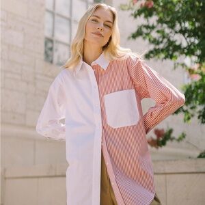 Katie K Brooklyn Red and White Striped Shirt